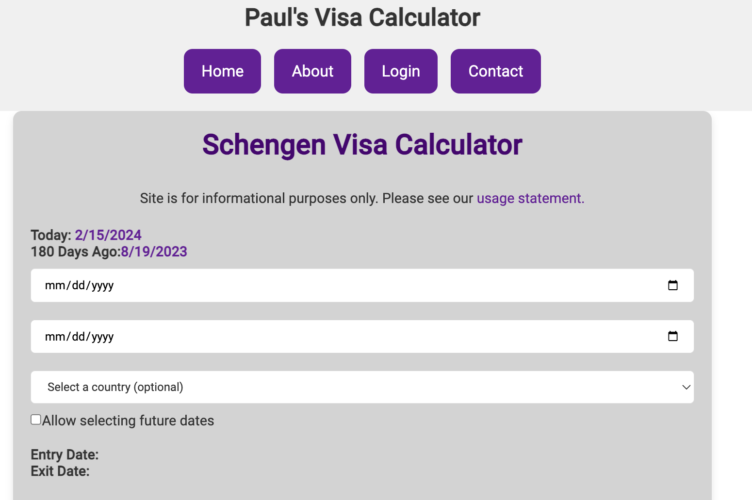 Schengen Visa Calculator Image